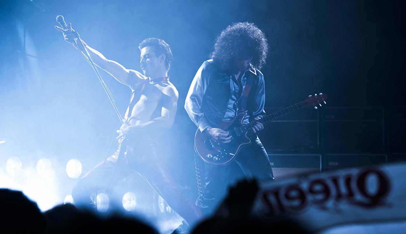 Rami Malek as Freddie Mercury and Gwilym Lee as Brian May in ‘Bohemian Rhapsody’