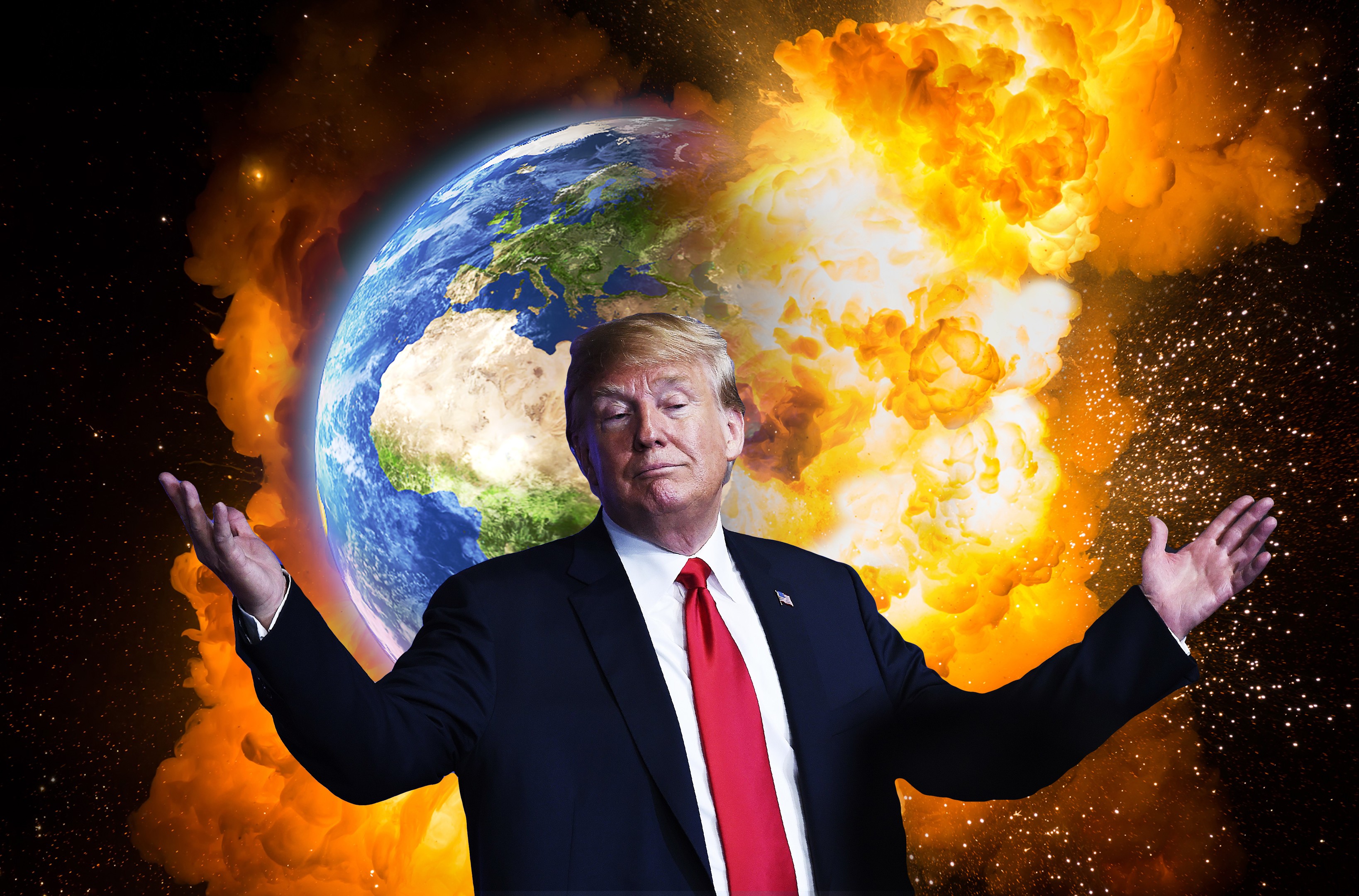 World War Trump Donald Trump Earth Explosion