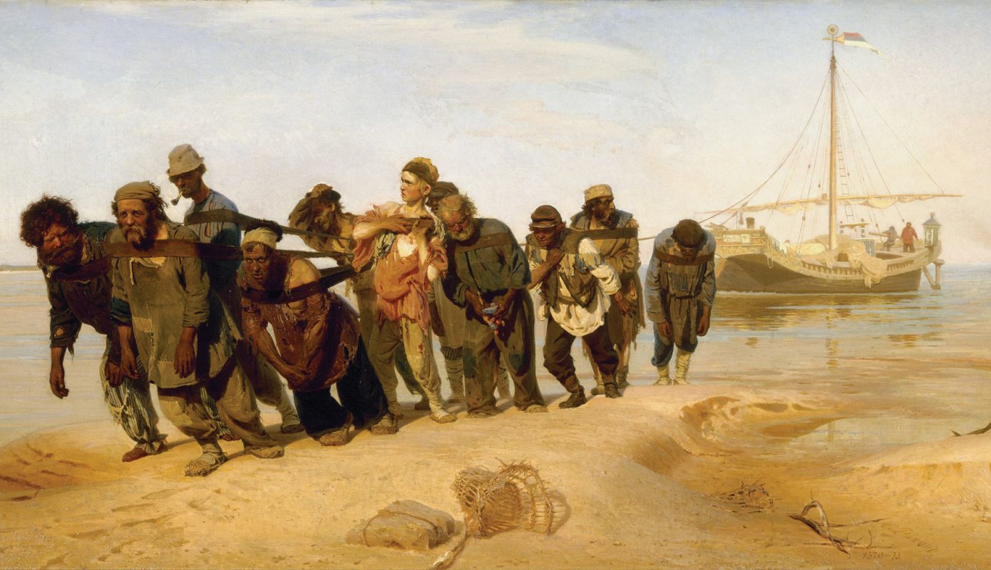 Ilya Repin’s painting ‘Barge Haulers on the Volga’ (1870-73) became for the Russian populists an iconic depiction of the people’s suffering.
