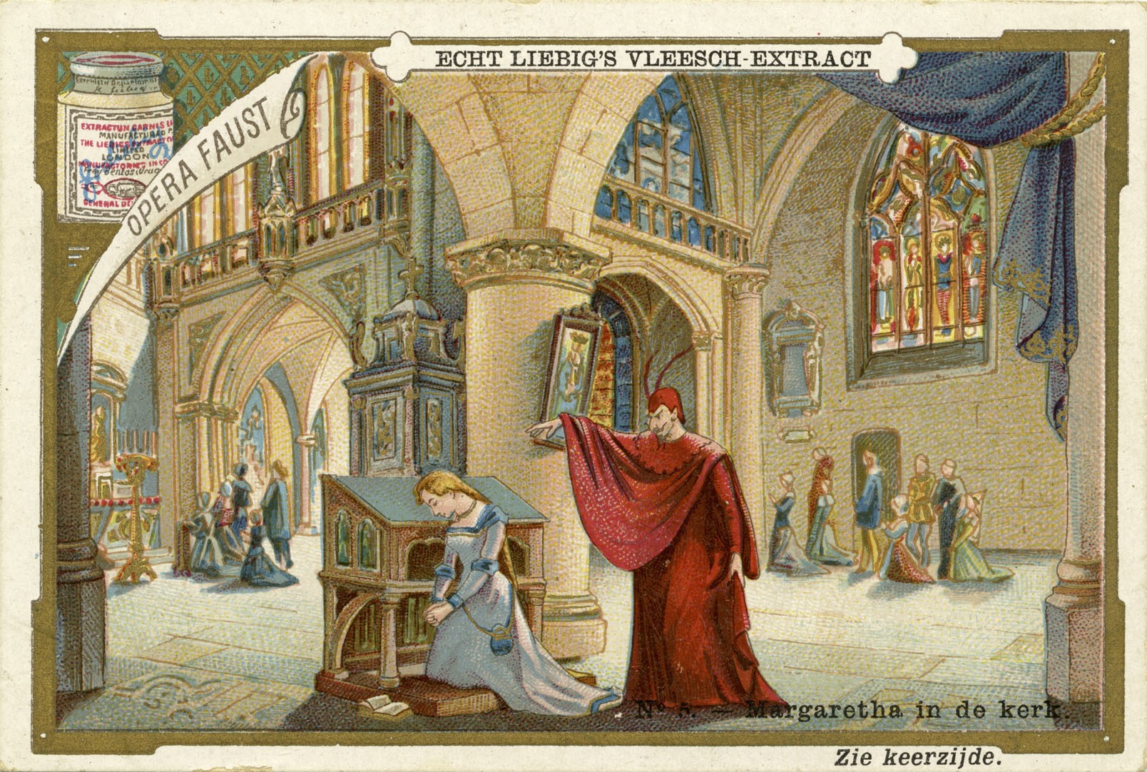 Marguerite and Mephistopheles in an illustration of a performance of Gounod’s ‘Faust.’